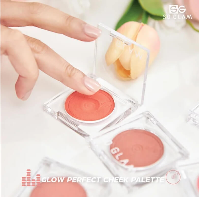 So Glam,So Glam Glow Perfect Cheek Palette,Glow Perfect Cheek Palette, บลัชออนเนื้อ ครีมโมจิ,บลัชเนื้อครีม,บลัชออน